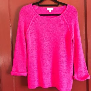 Final Price Lilly VEUC fuchsia boat neck 3/4